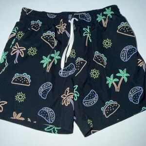 Chubbies Men’s Black Tropical Taco Print Shorts M